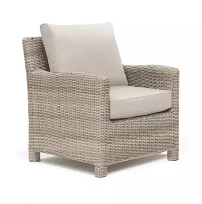 Palma Armchair Oyster with stone cushions