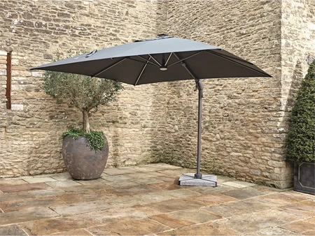 Truro 3.0m Square Side Post Parasol with Cover - Grey - image 1