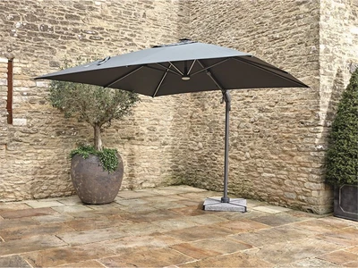 Truro 3.0m Square Side Post Parasol with Cover - Grey - image 5
