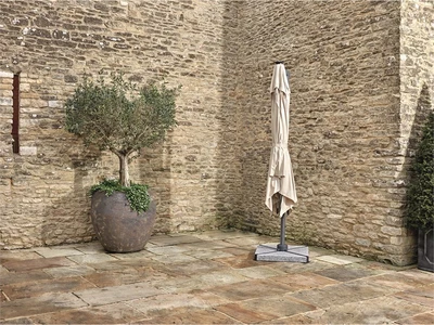 Truro 3.0m Square Side Post Parasol with Cover - Sand - image 4