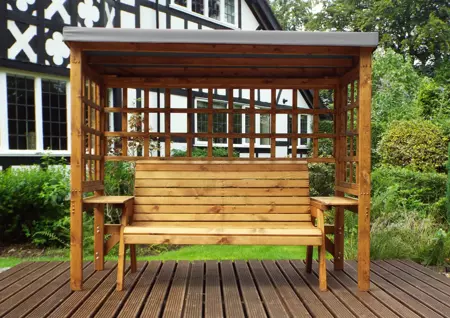 Wentworth Three Seater Arbour Grey - image 3