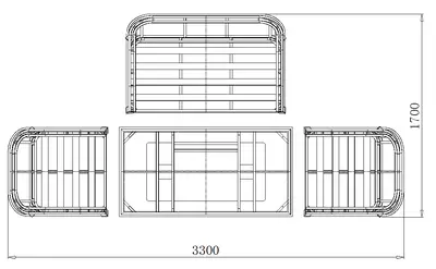 Wrottesley  4-Seat Lounge Set  Adjustable Table- Natural - image 6