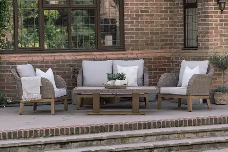 Wrottesley  4-Seat Lounge Set  Adjustable Table- Natural - image 1