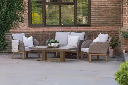 Wrottesley  4-Seat Lounge Set  Adjustable Table- Natural - image 2