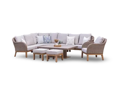 Wrottesley Cosy Corner Lounge Set + Armchair - Natural - image 2